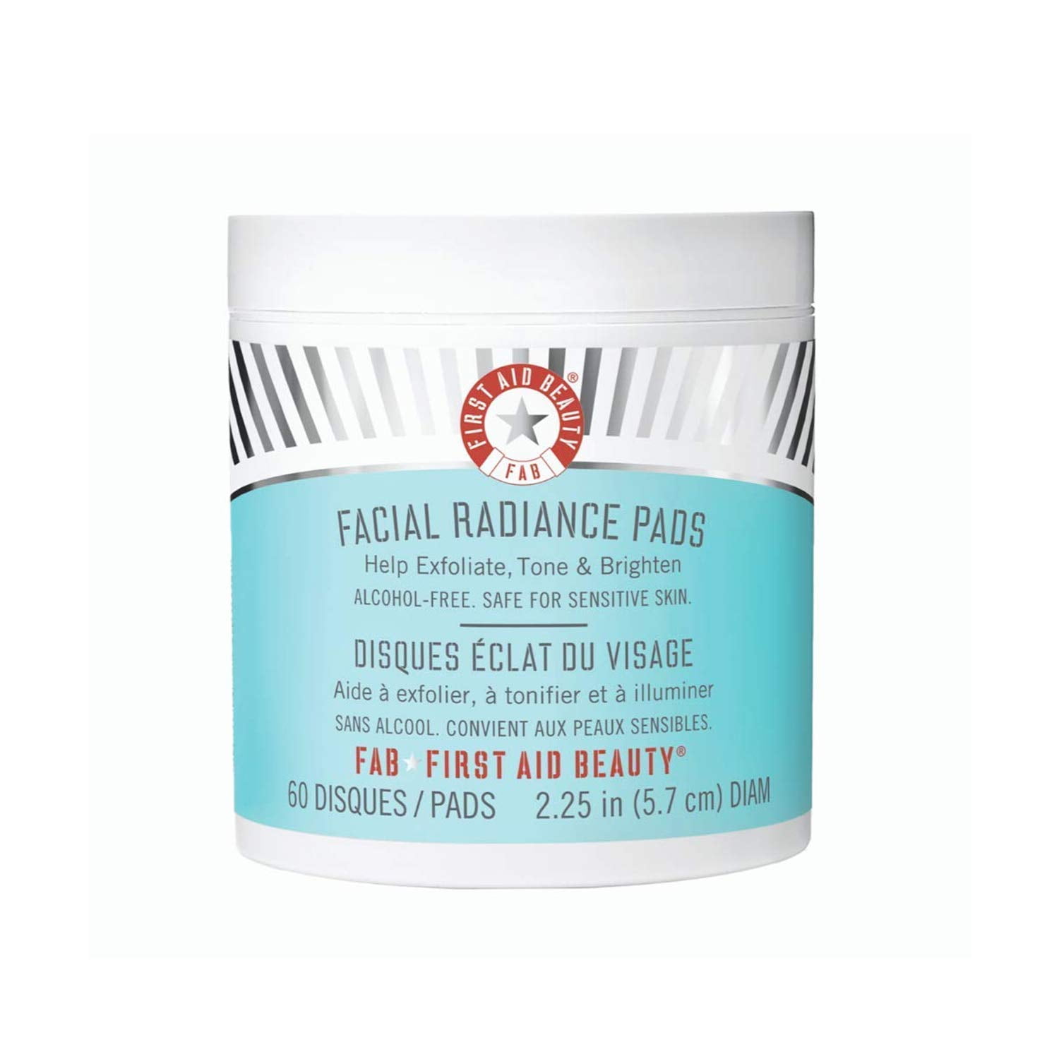 First Aid Beauty Facial Radiance Pads, Exfoliating Pads with AHA, 60