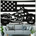 thumbnail image 4 of BCIIG Custom US Flag Motorcycle Metal Wall Art-Personalized Motorcycle Garage Name Sign Gift For Birthday, American Flag Motorbike Metal Sign, Biker Name Metal Wall Art 60''X40'', 4 of 6