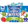 Capri Sun Roarin' Waters Strawberry Kiwi Surf Flavored Water Kids Drink Pouches, 10 Ct Box, 6 fl oz Pouches