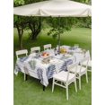 thumbnail image 4 of Outdoor Tablecloth with Umbrella Hole for Patio/Picnic/Party/Camping, Green Purple Palm Leaf Waterproof Table Cloth Rectangle Table Cover Washable, Summer Botanical Tropical Vintage (60"x 102"), 4 of 8