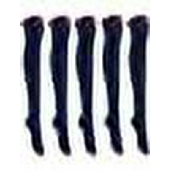 Lian LifeStyle Women's 5 Pairs Adorable Comfortable Soft Thigh High Over Knee High Cotton Socks Size 6-9 L1023(Navy)
