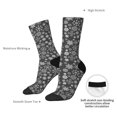 thumbnail image 4 of KLL simple white Snowflake Print Cool Socks Men's Women's Crew Socks Funny Crazy Novelty Stockings, 4 of 6