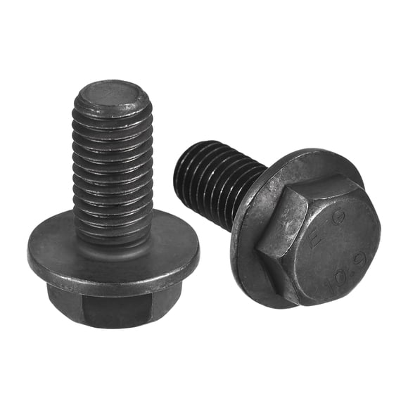 Unique Bargains M12x25mm Hex Flange Bolts, 3 Pack 10.9 Grade Carbon Steel Hexagon Head Screws