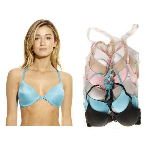 Just Intimates Crochet Lace Back Bras for Women (Pack of 6) (Crochet Lace Bra, 34)