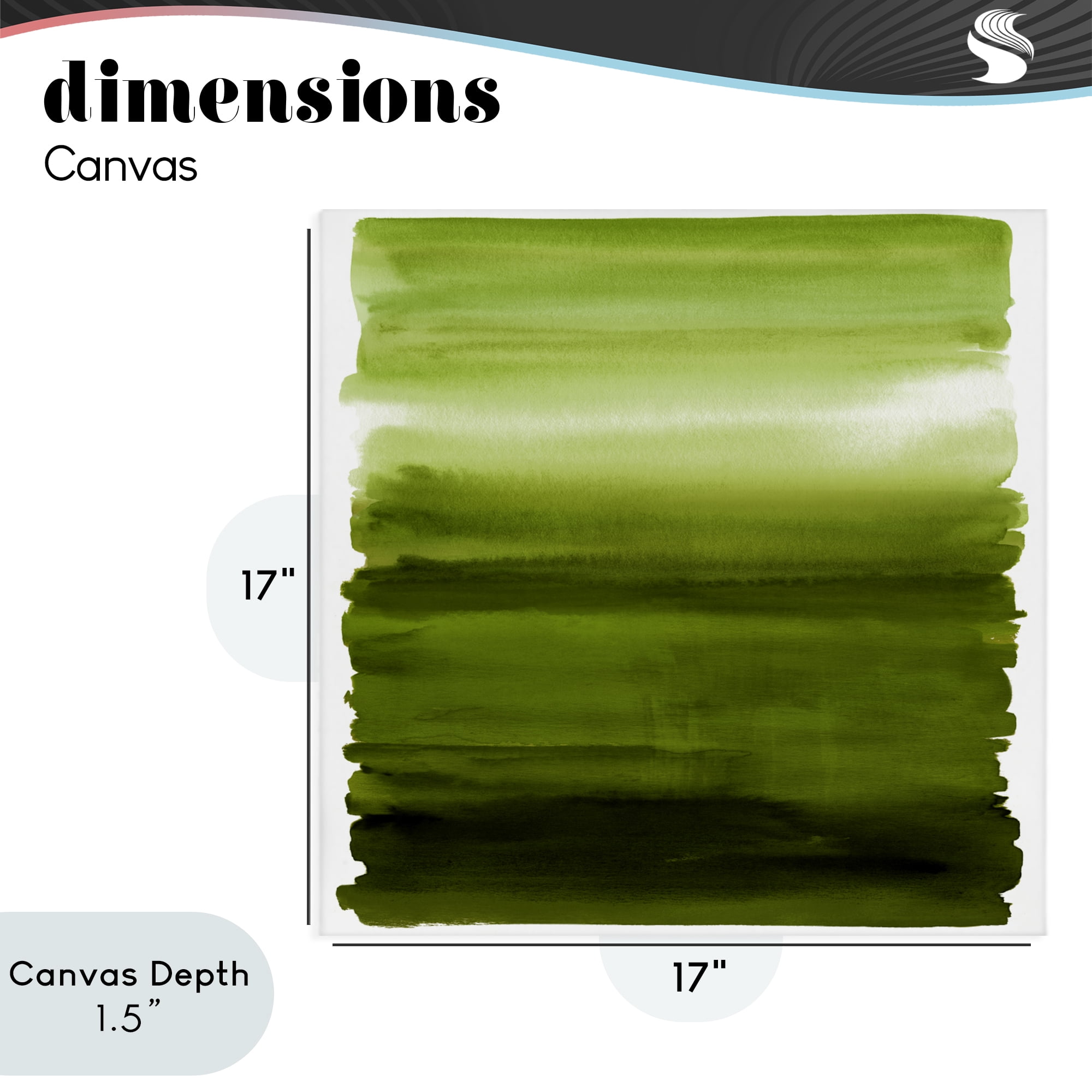 Stupell Industries Earthy Green Ombre Canvas Wall Art, design by Allie Corbin