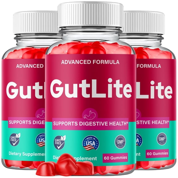 GutLite Gut Health Gummies Advanced Formula Digestion Support Gut Lite 180 Gummies