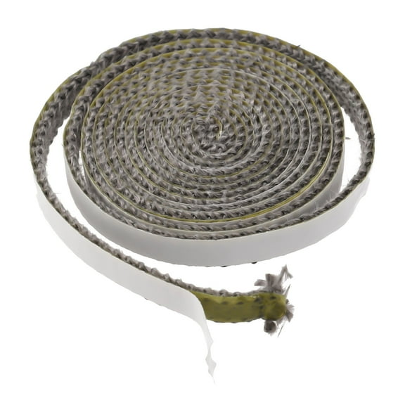 Black Flat Stove Rope Self Adhesive Glass Seal Stove Fire Rope 10Mm Wide X 3Mm