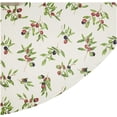 thumbnail image 4 of Violet Linen European Olives Branch Pattern, Polyester Woven Printed Fabric, White and Green, 70 Inch Round, Seats 4 to 6 people, Tablecloths, 4 of 6
