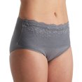 thumbnail image 2 of Women's Rhonda Shear 4220 Seamless Brief Panty with Lace Overlay (Magenta L), 2 of 4