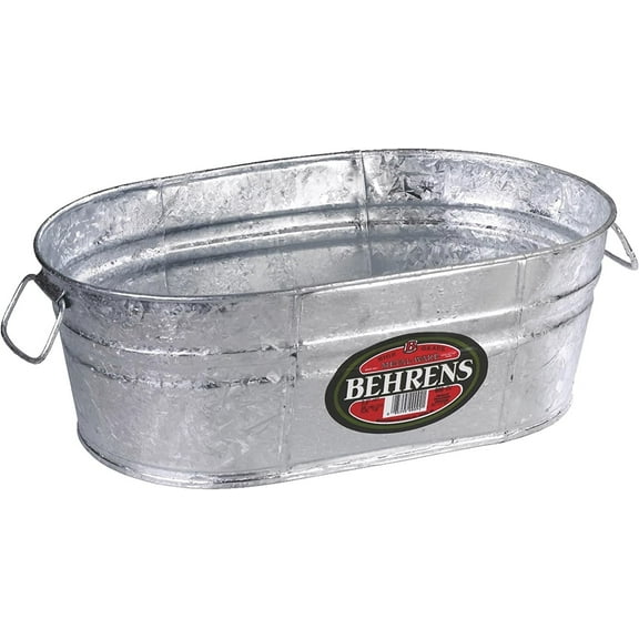 Behrens High Grade Steel 3-OV 16 Gallon Hot Dipped Galvanized Steel Oval Tub