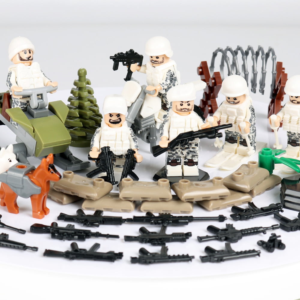 6PCS/Set Military Special SWAT Police Building Bricks Figures Educational Toys 
