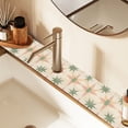thumbnail image 2 of Yayeee Faucet Mat for Kitchen Sink 30" Diatomite Long Splash Guard Pad, Pastel Beige Geometric, 2 Pack, 2 of 7