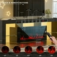 thumbnail image 3 of "GETYES Modern 70"" TV Stand with 36"" Electric Fireplace, Built-In Heater and Storage, Black", 3 of 8