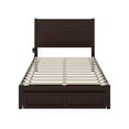 thumbnail image 5 of AFI NoHo 14" Full Wood Platform Bed Frame with Foot Drawer Storage, Espresso, 5 of 8