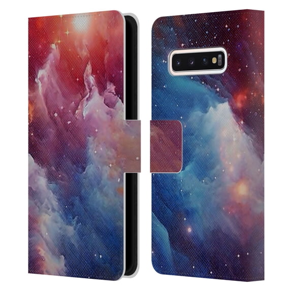Head Case Designs Officially Licensed Cosmo18 Space Mysterious Space Leather Book Wallet Case Cover Compatible with Samsung Galaxy S10