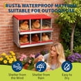 thumbnail image 3 of Lumiparty 6-Compartment Galvanized Steel Chicken Nesting Box with Rollaway Design, Red, 3 of 7