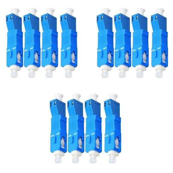 12 Pack Single Mode 9/125Um SC/ Male to LC/ Female Hybrid Optical Fiber Adapter Connector for Optical Power Meter