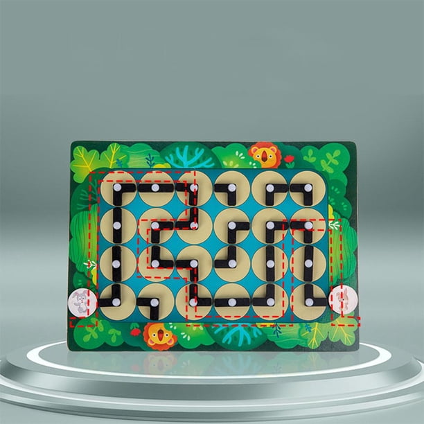Tablero de laberinto Find The Route Puzzle Toys Regalos educativos tempranos Los 30x22cm perfke Juegos de laberinto