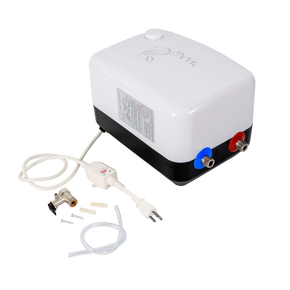 8L Under Sink Water Heater, 1500W Instant Electric Hot Water Heater 30-75℃ Adjustable Temperature for Kitchen/Bathroom Basin, IPX4 Waterproof, Anti-Corrosion Stainless Steel Tank