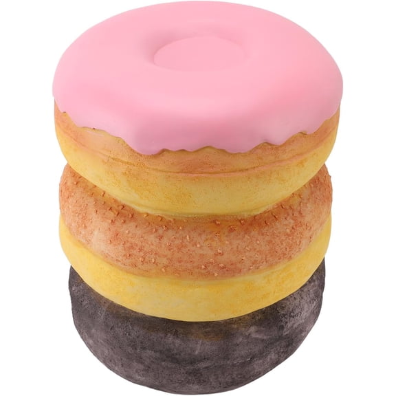 TOPINCN Donut Shaped Decorative Food Stool, Fun Space Saving Ingenious Comfortable Simulated Food Stool for Home, TOPINCNwk9r5g3ph8