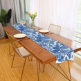 thumbnail image 2 of Yayeee Table Runner 90 inches Long for Home Kitchen Rectangle Dining Table Holiday Party Decoration, Blue Garden Pattern, 2 of 7