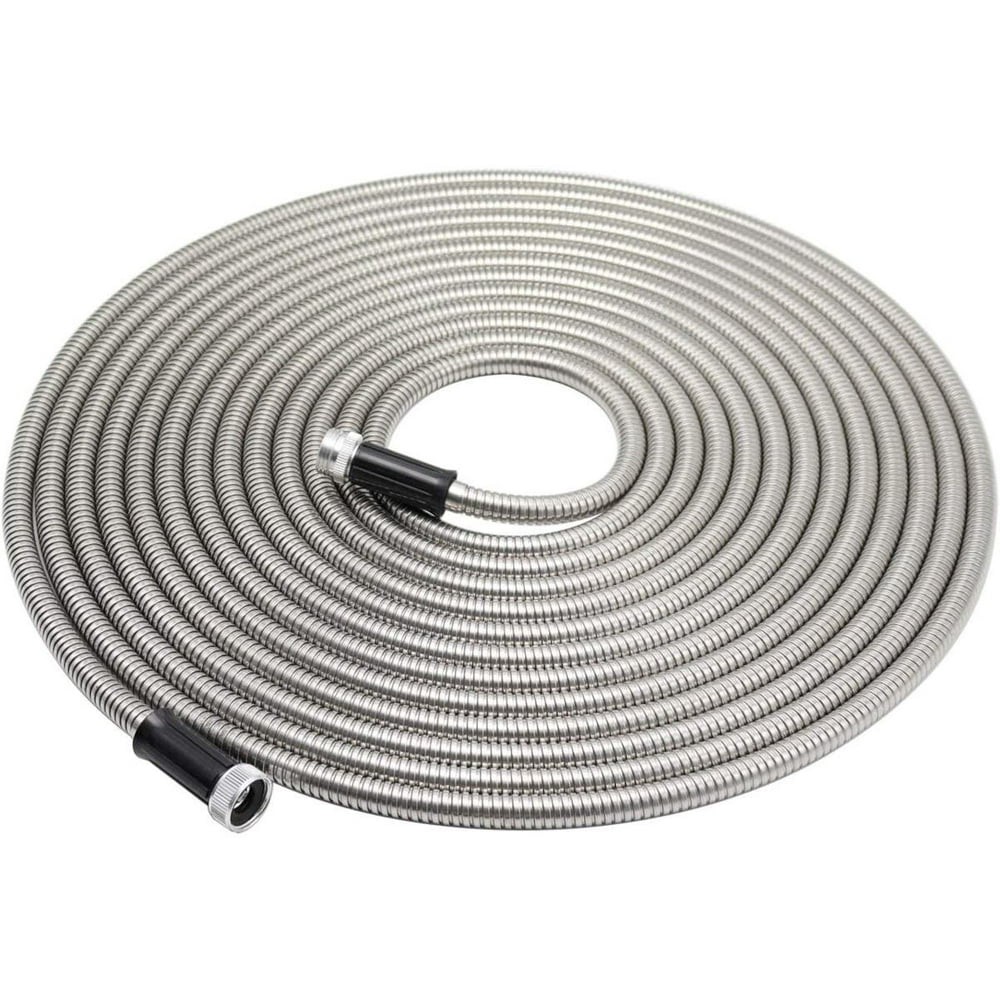 75 Foot Garden Hose Stainless Steel Metal Water Hose Tough & Flexible
