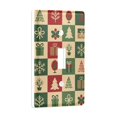 thumbnail image 2 of Yayeee Toggle Light Switch Wall Plate 1-Gang 4.5"x2.7" Home Decorative Outlet Cover, Christmas Plaid Pattern, 2 of 7