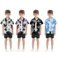 thumbnail image 6 of ibiyuan Kids Clothes 2 Piece Button Down Polo Shirt Polo Shirt + Shorts Lightweight Cute Print Baby Boy Outfits Clothing Set, 6 of 6