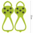 thumbnail image 2 of Rare Pearl Outdoor Sports 8 en forma de calabaza en forma de chanclos antideslizantes chanclos antideslizantes garras de nieve tacos individuales de 5 dientes (tamaño M verde) esquí esquí Gafas de esquí, 2 of 5