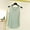 Army Green, variant on Women Solid Crew Neck Sleeveless Tops Irregular Hem Layering Tee