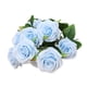 thumbnail image 1 of Cateissary 10 cabezas de rosas artificiales, 10 cabezas de flores falsas, de ramo de boda, decoración del hogar Decoración cielo azul claro, 1 of 5