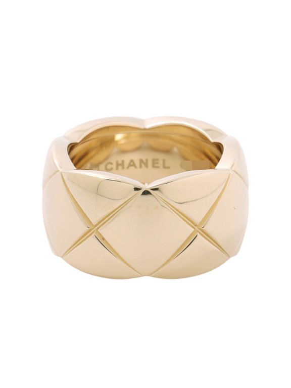Pre-Owned Chanel Coco Crush Collection Large Model Ring, 18K Yellow Gold, Ring Size 49, J10574....