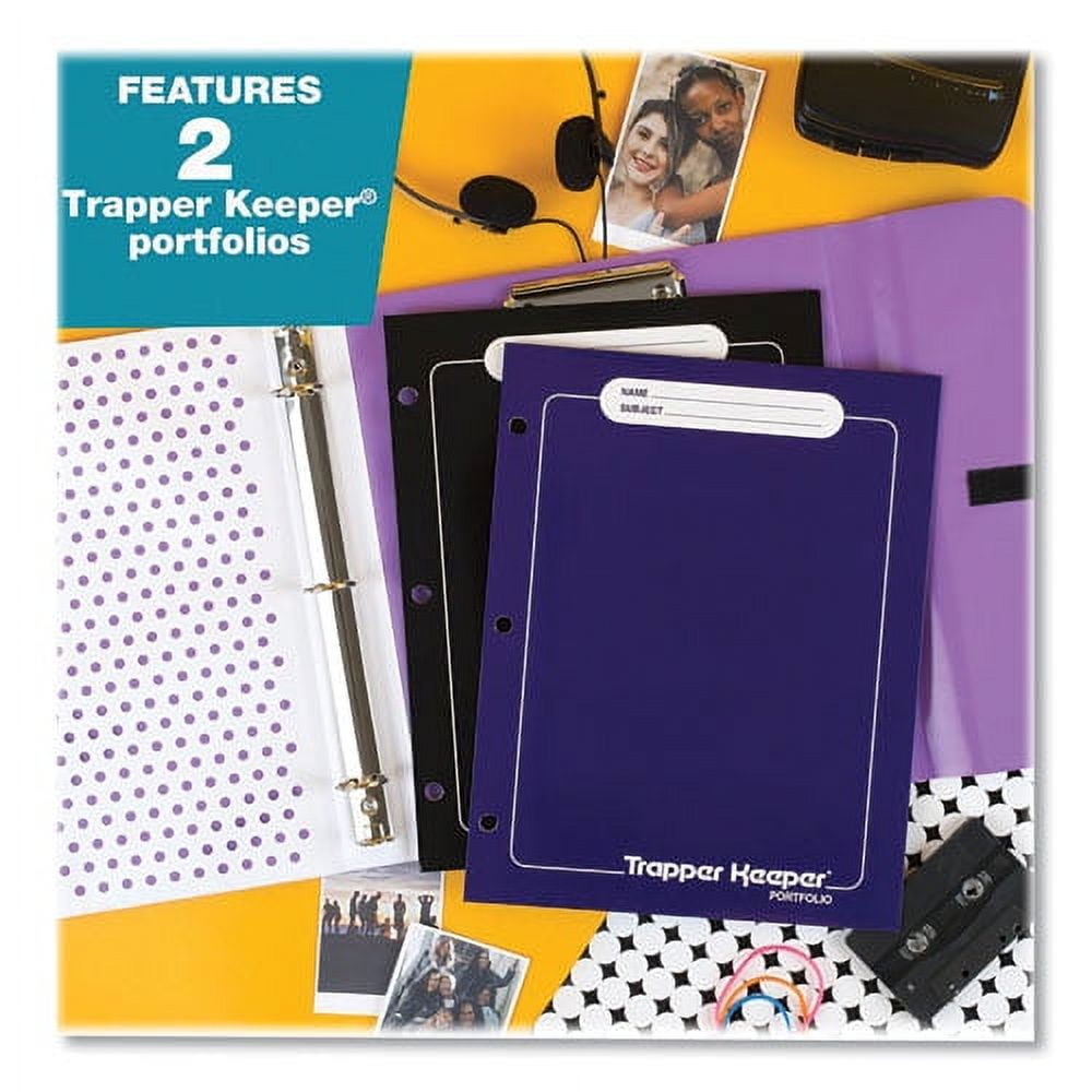 Trapper Keeper 3-Ring Pocket Binder, 1" Capacity, 11.25 x 12.19, Palm Trees | Bundle of 2 Each