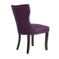 thumbnail image 2 of LONGWIN Classic Tufted Fabric Upholstered Wooden Dining Chair Mid-Back, Purple, Set of 2, 2 of 8