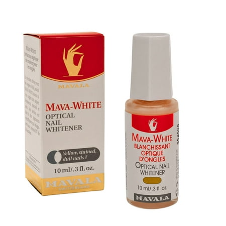 Mavala 0.3oz Mava White Optical Whitener for Yellow, Stained or Dull Nails, CLEAR,