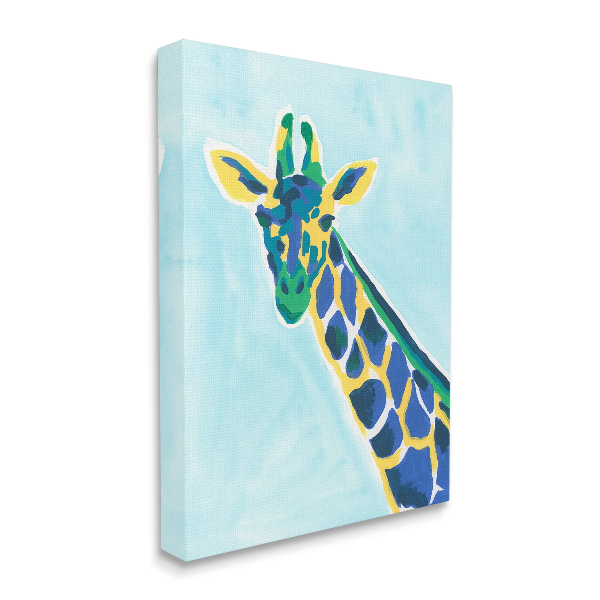 Stupell Industries Modern Hue Giraffe Animals & Insects Painting Gallery Wrapped Canvas Art Print Wall Art, 36 x 48