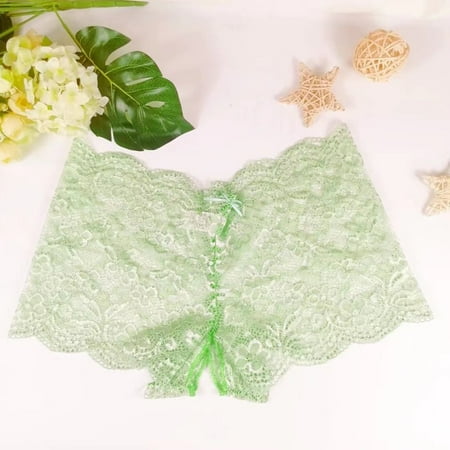 Riforla Women s Briefs Women s Sexy Underwear Sexy Lace Open Panties Multi Color Plus Size Underwear Womens Underwear Green M