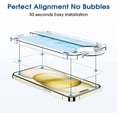 thumbnail image 2 of (2+2pack) amFilm for iPhone 15 -OneTouch Tempered Glass Screen & Camera Lens Protector 6.1", Easiest Premium Installation Kit, Bubble Free, Case Friendly, Anti-Scratch, 2 of 5
