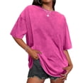 thumbnail image 1 of Camiseta Adorejoy Oversize Vintage Lavada para Mujer 2XL Rosa, 1 of 8