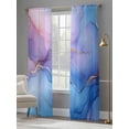 thumbnail image 5 of Sheer Curtain Panels Purple Blue Marble Rod Pocket Voile Window Curtains Abstract Art Window Treatments Ligh Filtering Privacy Curtain Drapes for Bedroom Living Room 2 Panel Set 84 Inch Length,, 5 of 9