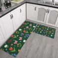 thumbnail image 2 of Pioneer Flower Floral Print Pattern Kitchen Rugs Sets Of 2, Anti Fatigue Non Slip Washable Floor Mats for Kitchen Sink Laundry, 17X30 Inch + 17X47 Inch, 2 of 6