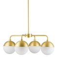 thumbnail image 1 of Linea di Liara Novara 4-Light Gold Chandeliers for Dining Room Light Fixture Over Table Glass Globe Kitchen Pendant Lighting Hanging Ceiling Modern Chandelier, LED Bulbs Included, UL Listed, 1 of 4