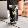 thumbnail image 4 of 20oz Tumbler with Lid and Straw Stainless Spring Flowers Steel Vacuum Insulated Water Coffee Tumbler Cup, Double Wall Vacuum Insulated Travel Mug Reusable Tumblers for Ice Drinks, Hot Beverage, 4 of 7