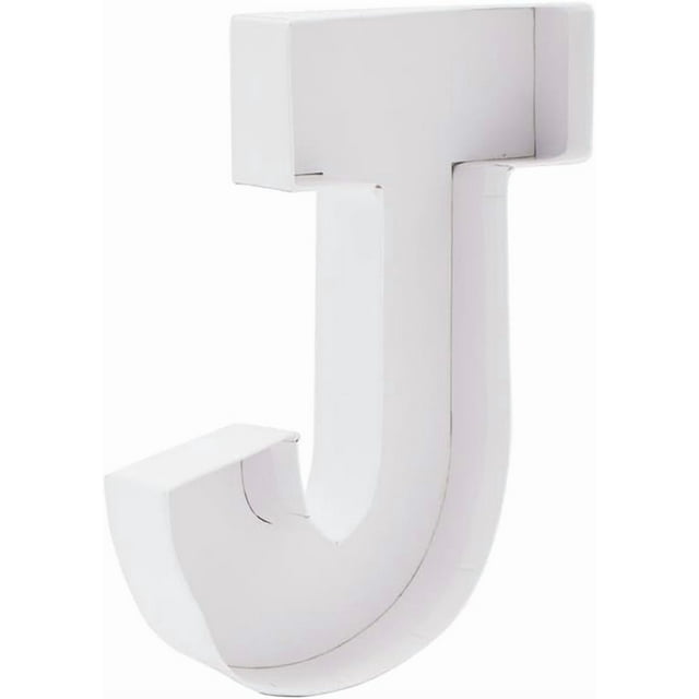 8" Fillable Cardboard Letter Shaped Box Paper Mache Birthday Party Sweets Candy Tray (J)