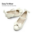 thumbnail image 3 of BURUDANI Girls Dress Shoes Toddler/Little Kid Mary Jane Princess Low Heel Shoes with Interchangeable Bow for Flower Girl, Wedding, Party, 3 of 5