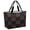 Brown, Bronze, Black, variant on Brown Beige Checkered Beach Bag for Women, Large Breathable Mesh Beach Tote Bag, Modern Farmhouse Plaid Burlap Sandproof Lightweight Travel Bags for Vacation Picnic Swimming Pool 15.7"x15.7"x9.1"