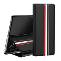 For Samsung Galaxy Z Fold 7 Wallet Folio Leather Case, Business Shockproof Drop Kickstand with Credit Card Slots Anti-Scratch Fashion Phone Cover for Samsung Galaxy Z Fold 7, Black