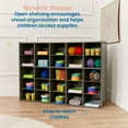 thumbnail image 3 of ECR4Kids Streamline 25 Cubby Tray Storage Cabinet, 5x5, Classroom Furniture, Grey Wash, 3 of 9