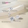 thumbnail image 3 of Limerencia Moissanite Stud Earrings for Women and Men，F136 Titanium Screw Back Earrings, Hypoallergenic Earrings for&nbsp;Daily Wear,3mm, 3 of 8