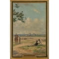 thumbnail image 2 of Maurice Chabas 13x18 Gold Ornate Wood Frame and Double Matted Museum Art Print Titled - Maneuver Field (1898), 2 of 4